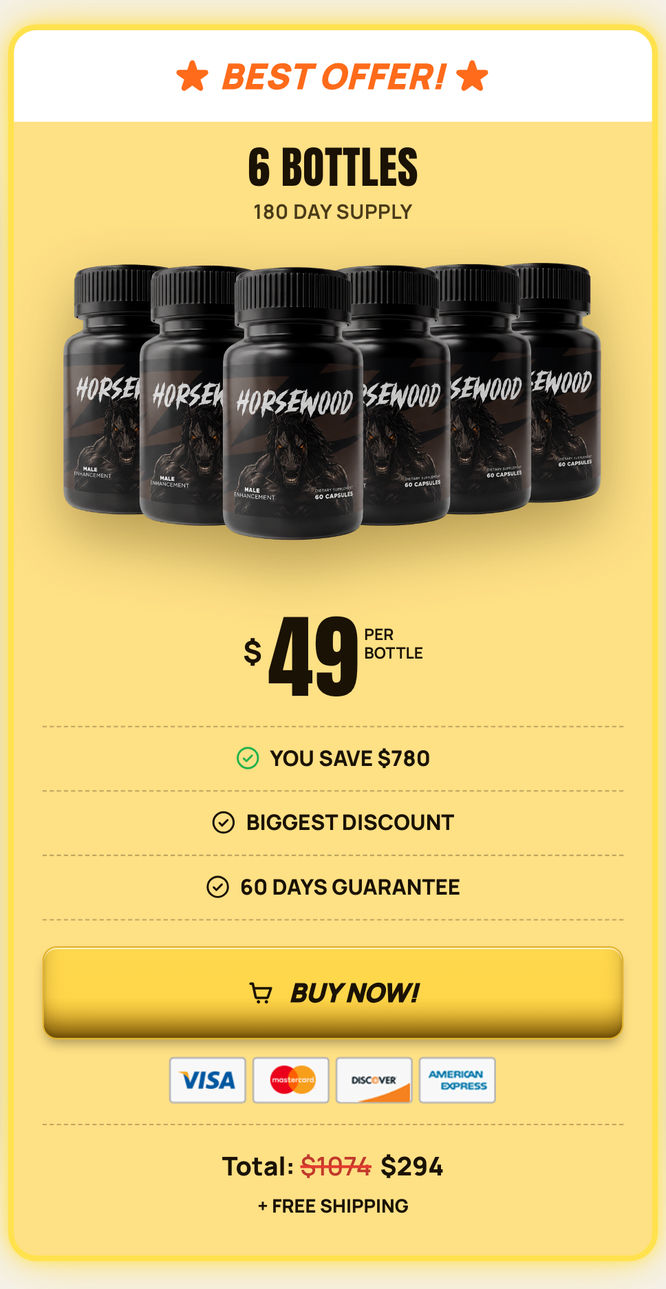 Horsewood 180 day supply